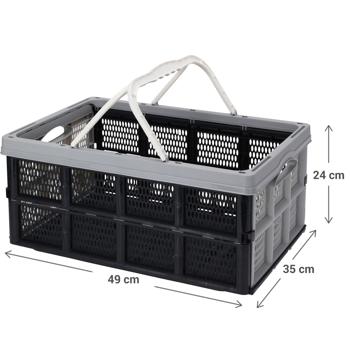 Preview: set of 2 folding boxes with carrying handles, 32 l