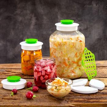 Preview: 5L fermentation jar with vent valve & 3 weights - Perfect fermentation for the best preservation results