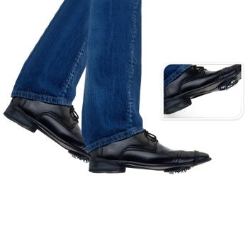 Preview: Crampons à Enfiler Universels - Antidérapant sur Glace Neige Boue - Caoutchouc Métal Noir Taille Unique - 10 Crampons (5/Couvre-Chaussures)