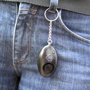 Preview: set di 4 allarmi personali 120dB con torcia LED, nero, sicurezza personale, alta deterrenza