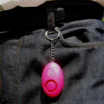 Preview: Allarme personale con luce LED, 120dB, rosa
