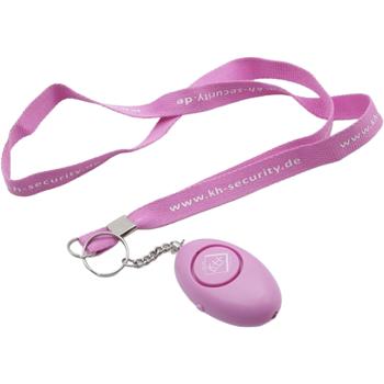 Preview: Alarme personnelle incl. lumière LED 120 dB rose – son d’alarme strident & lumière clignotante très vive pour l’autodéfense en cas d’urgence – alarme porte-clés
