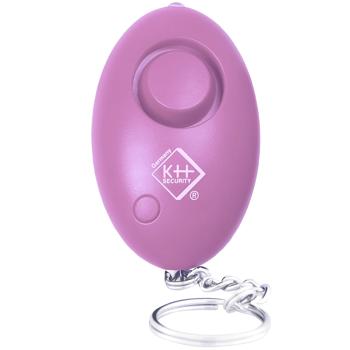 Alarme personnelle incl. lumière LED 120 dB rose – son d’alarme strident & lumière clignotante très vive pour l’autodéfense en cas d’urgence – alarme porte-clés