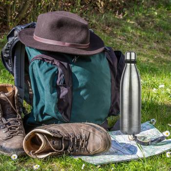 Preview: Doppelwandige Trinkflasche mit Geheimversteck, 400ml, aus Edelstahl: Perfekt für Reisen & Alltag - Schützen Sie Ihre Wertsachen