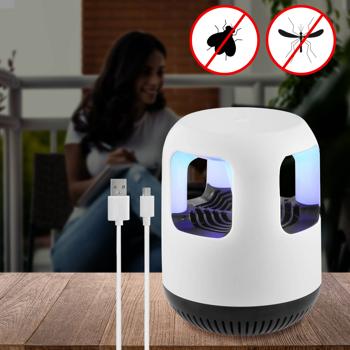 Preview: Piège à insectes UV 2en1 - Veilleuse & destructeur moustiques sans produits chimiques - Dimensions 12.2x15.5cm - Utilisation intérieure/extérieure