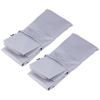 Preview: Protection Pare-Brise Voiture - Lot de 2 Couvertures Magnétiques 162x96cm - Anti-Givre, Soleil, Poussière, Pollen - Résistant Déchirement, Imperméable