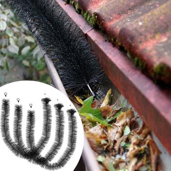 Lot de 3 Brosses de Gouttière Résistantes aux Intempéries - Protection Efficace Contre Feuilles/Obstruction - 4m Chacune, Ø 12 cm