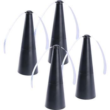 Preview: 4 battery fly repeller with 2 wings, animal-friendly fly swatter without chemicals, Li-Ion battery, stand, hang on balcony, terrace, in the garden