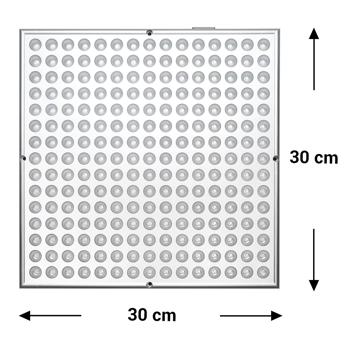 Preview: Set da 2 lampade professionali per crescita delle piante con 225 LED - 250 lm, 300x300x35 mm – stimola la crescita delle piante in modo efficace e affidabile