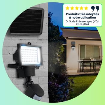 Preview: 2er Solar LED Wand Fluter für aussen, PIR-Sensor 180° , 12 W, besonders helle 750 Lumen, IP44, autark dank Solarpanel, angenehmes weisses Licht Preview: 2er Solar LED Wand Fluter für aussen, PIR-Sensor 180° , 12 W, besonders helle 750 Lumen, IP44, autark dank Solarpanel, angenehmes weisses Licht
