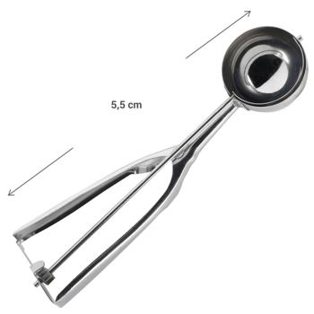 Preview: Stainless steel ice cream scoop with detacher, 5.5 cm