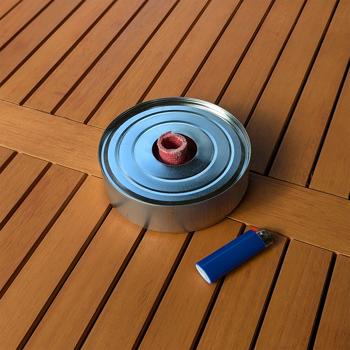 Preview: 4er-Set Outdoor Kerze / Fackel mit extra langer Brenndauer (ca. 8-10 Std.): Romantische Gartenbeleuchtung, perfekt für lange Sommerabende