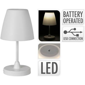 Preview: Lampada da tavolo ricaricabile dimmerabile con funzione touch: bianco caldo 100 lumen, 3 livelli, IP44 - illuminazione flessibile e moderna