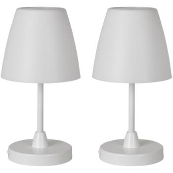 Preview: 2er-Set Dimmbare Akku-Tischlampe mit Touch-Funktion: Warmweisse 100 Lumen, 3 Stufen, IP44 – flexible, moderne Beleuchtung