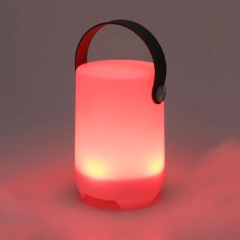 Preview: Akku Tischlampe mit 4 Lichtmodi - 16 RGB-Farben & weisses Licht - IP44 Schutzart für Innen- & Aussenbereiche - Inkl. Fernbedienung & USB-C Ladekabel