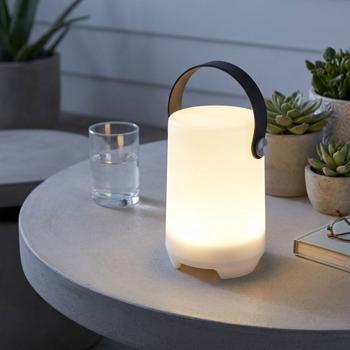 Rechargeable table lamp with 4 light modes – 16 RGB colours & white light – IP44 protection rating for indoor & outdoor areas – incl. remote control & USB-C charging cable
