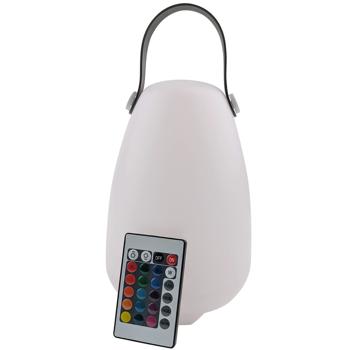 Preview: Ambient wonder: lanterna da tavolo ricaricabile con 16 colori RGB e bianco, 20 cm - 4 modalità, telecomando, IP44 - Per l‘illuminazione d‘atmosfera