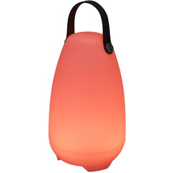 Preview: Lampada di design a batteria - lampada da tavolo ricaricabile, 26 cm: 4 modalità di luce bianca + 16 colori RGB, IP44, atmosferica e resistente alle intemperie - il vostro accento di illuminazione flessibile