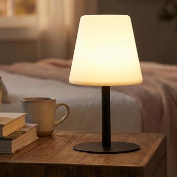 Preview: 2er-Set Akku Tischlampe - 4 Lichtmodi warmweiss & bunt für drinnen & draussen - IP44 spritzwassergeschützt, 30cm, USB aufladbar 2.400 mAh Akku