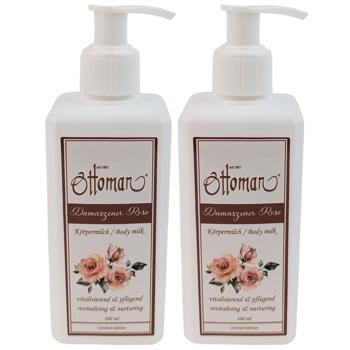 Preview: Lot de 2 Laits Corporels Rose - Soin riche, hydratant et apaisant pour corps - Texture rapidement absorbée, parfum harmonisant 300ml