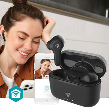 Preview: Casque Bluetooth hybride sans fil 5.3 - ENC+ANC, étui de chargement, noir - Son cristallin, autonomie 36h, contrôle vocal Siri/Google Assistant