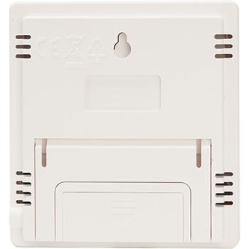 Preview: Ensemble de 2 : hygromètre et thermomètre numériques avec sonde extérieure, horloge et réveil : écran LCD, blanc – mesurer le climat de la pièce avec précision