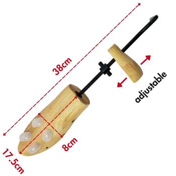Preview: 2-Wege Schuhspanner aus Zedernholz für Herrenschuhe - Dehnt Länge & Breite - Druckpunkt-Entlastung 12 Löcher, 10 Stöpsel - 100% Echtholz Preview: 2-Wege Schuhspanner aus Zedernholz für Herrenschuhe - Dehnt Länge & Breite - Druckpunkt-Entlastung 12 Löcher, 10 Stöpsel - 100% Echtholz