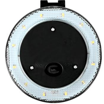 Preview: Applique murale solaire ronde noire - Éclairage extérieur écologique - Module 600 mAh - Batterie AA Ni-MH - SMD blanc chaud - IP44 - Autonomie 8h