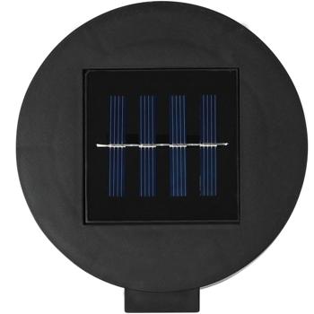Preview: Applique murale solaire ronde noire - Éclairage extérieur écologique - Module 600 mAh - Batterie AA Ni-MH - SMD blanc chaud - IP44 - Autonomie 8h