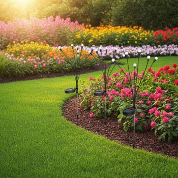 Preview: 4er-Set 2er-Set LED Solar-Gartenlampe Glühwürmchen mit 6 Armen, bewegliche LEDs, rostfreier Stahl, IP44, Erdspiess, schwarz, für zauberhafte Lichteffekte