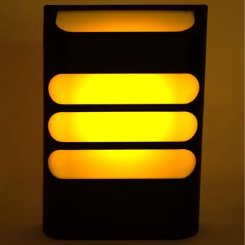 Preview: Applique murale solaire rectangulaire - Lumière blanche chaude - Autonomie 8h - IP44 - Sécurité extérieure - 11.3x4x15.8cm