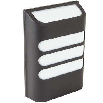 Preview: Applique murale solaire rectangulaire - Lumière blanche chaude - Autonomie 8h - IP44 - Sécurité extérieure - 11.3x4x15.8cm