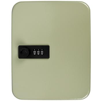 Preview: Schlüsselkasten mit Zahlenschloss - Sicherer Schlüsselsafe aus Stahl für 20 Schlüssel - Dreistelliger Code - 16x7.5x20cm - Inkl. Schrauben & Dübel