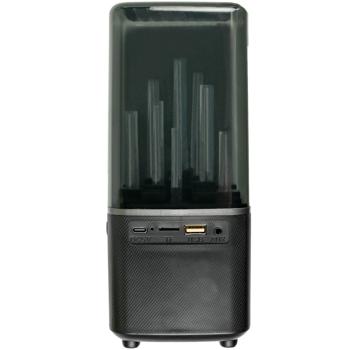 Preview: Enceinte portable Bluetooth avec lumière RGB dynamique - Son clair pour fêtes, événements - USB-AUX-TF - Autonomie 3h - 9 modes lumineux - 22x9x9 cm