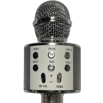 Preview: Bluetooth karaoke microphone & speaker with various vocal effects & echo, silver