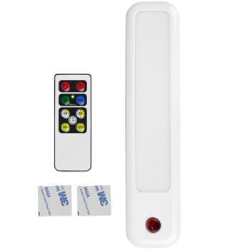 Preview: Striscia luminosa a LED, bianco caldo, dimmerabile, funzionamento a batteria, con timer, 21,5 x 5 cm, utilizzabile anche immediatamente senza forare