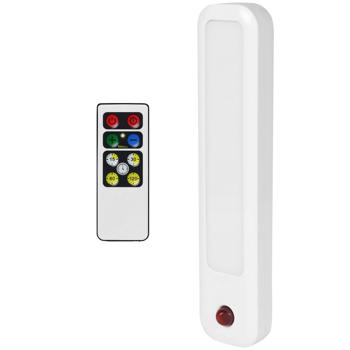 LED light strip, warm white, dimmable, battery operation, with timer, 21.5 x 5 cm, can also be used immediately without drilling