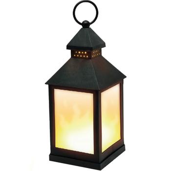 Preview: LED lantern with flame effect, black