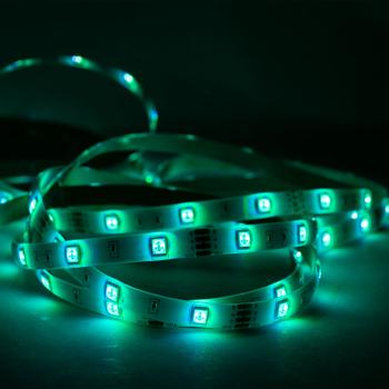 Preview: Striscia LED per interni ed esterni, RGB, 5 m, IP65, con 4 effetti luminosi Preview: Striscia LED per interni ed esterni, RGB, 5 m, IP65, con 4 effetti luminosi