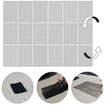 Preview: Mobile marten protection grid, 18 individual mats, foldable