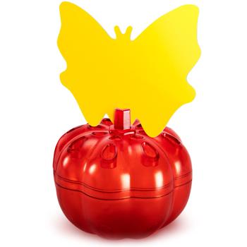 Preview: set of 6 effective fruit fly traps, apple design, red - Stylish fruit fly trap for controlling fruit & fruit flies