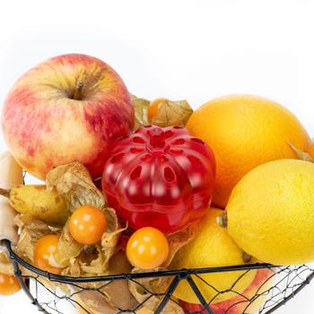 Preview: Efficace trappola per mosche della frutta, 2 pezzi, design a mela, rosso - Elegante trappola per mosche della frutta per il controllo della frutta e dei moscerini della frutta