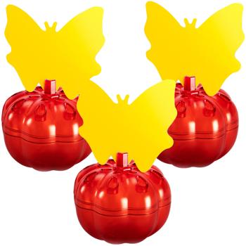 Preview: set of 6 effective fruit fly traps, apple design, red - Stylish fruit fly trap for controlling fruit & fruit flies