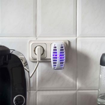 Preview: Mini trappola UV per zanzare e mosche per la presa - Inodore e senza chimica per una protezione affidabile contro gli insetti a casa