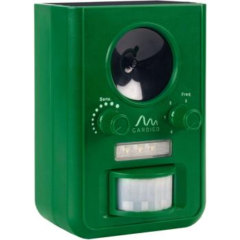 Preview: Universal Solar Tiervertreiber mit Ultraschall und Blitzlicht, 150 m² Reichweite, vertreibt Wild- und Haustiere, grün, sicherer Schutz