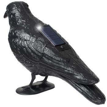 Preview: Efficace deterrente per uccelli con suono: deterrente per corvi ad energia solare per un‘efficace difesa dagli uccelli. Suoni naturali di corvo come deterrente
