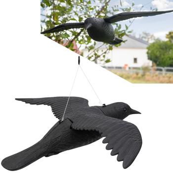 Preview: Lot de 4 Répulsifs Oiseaux Faucon - Épouvantail Réaliste Volant Contre Pigeons, Mouettes, Étourneaux - Ailes 59cm - Robuste & Incassable