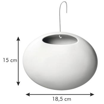 Preview: Evaporatore per radiatori di design, ceramica, bianco opaco, 420 ml - Elegante evaporatore d‘acqua per un clima ambientale ottimale