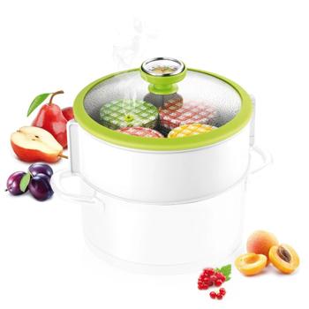 Preview: Kit de mise en conserve robuste - Thermomètre intégré - Pour casseroles Ø24cm - Idéal fruits, légumes, confitures - Garantie 3 ans