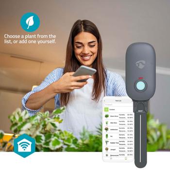 Preview: Bluetooth Boden-Feuchtigkeitsmessgerät - App-Steuerung für Android/iOS - misst Temperatur & Feuchtigkeit - IP55 In/Outdoor - verhindert Staunässe